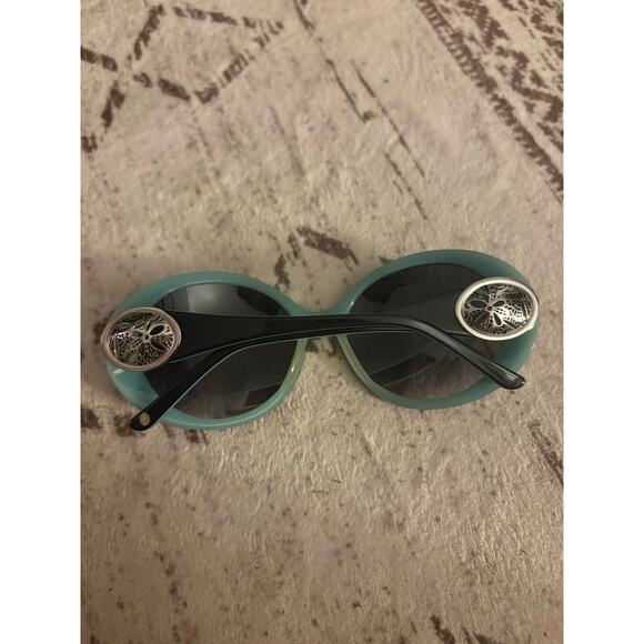 Lilly Pulitzer Oval Sunglasses Black Teal Silver Excellent CMILBQ00 main image 7
